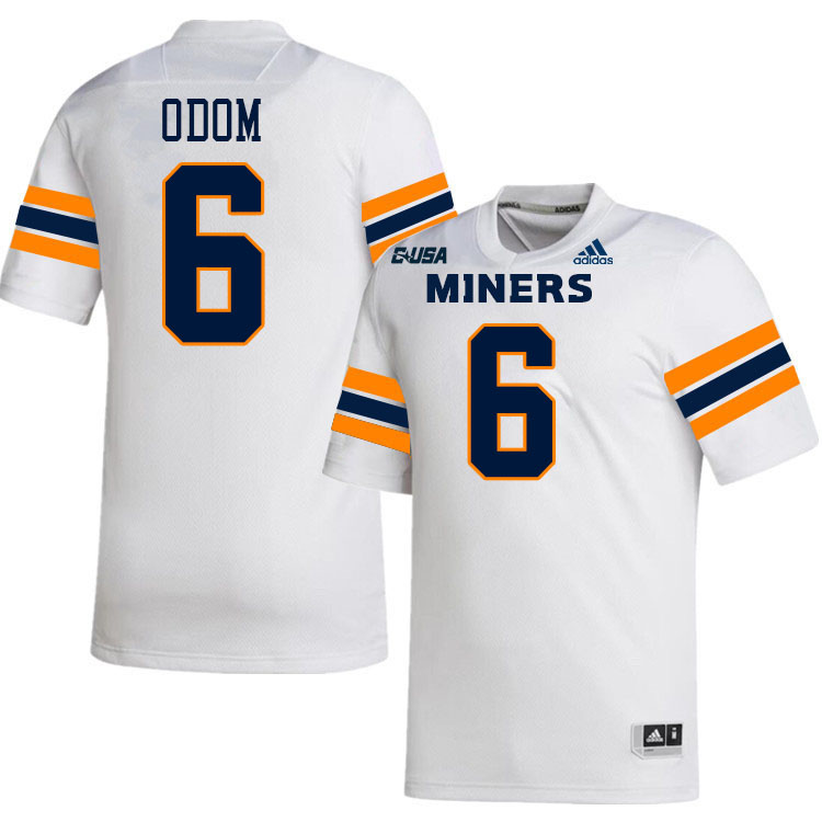 Kenny Odom UTEP Jersey,UTEP Miners #6 Kenny Odom College Football Jersey,Uniforms-White